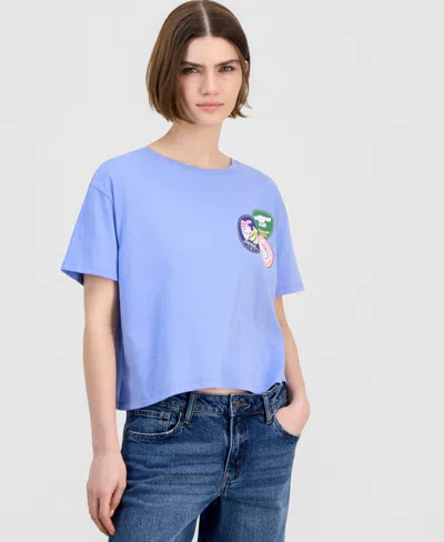 Grayson Threads, The Label Juniors' Hello Kitty Fruit Farm T-shirt In Blue