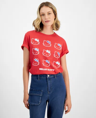 Grayson Threads, The Label Juniors' Hello Kitty Graphic T-shirt In Red