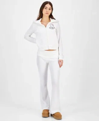 Grayson Threads, The Label Grayson Threads The Label Juniors Hello Kitty Graphic Top Fold Over Pants In Coconut Milk