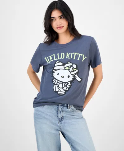 Grayson Threads, The Label Juniors' Hello Kitty Halloween Mummy T-shirt In Gray