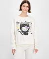 Grayson Threads, The Label Juniors' Hello Kitty Halloween Thermal Crewneck In White