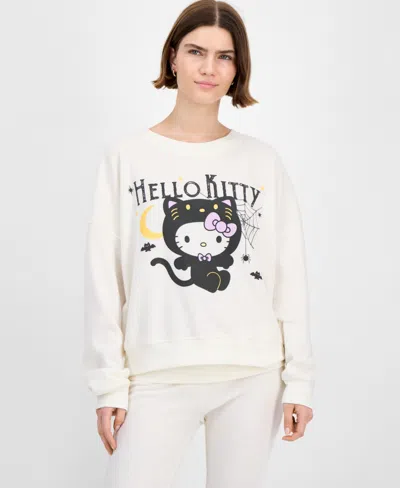 Grayson Threads, The Label Juniors' Hello Kitty Halloween Thermal Crewneck In White