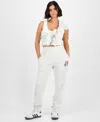 Grayson Threads, The Label Juniors' I Love Ny Fleece Joggers In White