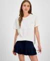 Grayson Threads, The Label Juniors' Karma Club Bow Graphic T-shirt