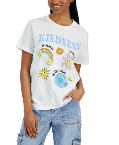 Grayson Threads, The Label Trendy Plus Size Kindness Graphic T-shirt In White