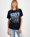 GRAYSON THREADS, THE LABEL JUNIORS' KISS DISTRESSED GRAPHIC T-SHIRT