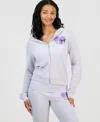 Grayson Threads, The Label Juniors' Kuromi Thermal Hoodie In Purple