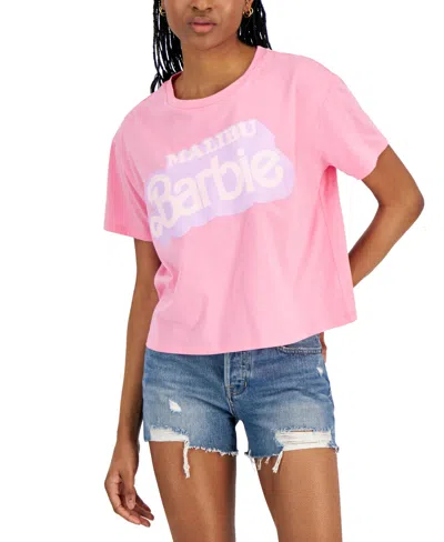Grayson Threads, The Label Juniors' Malibu Barbie Short-sleeve T-shirt In Pink