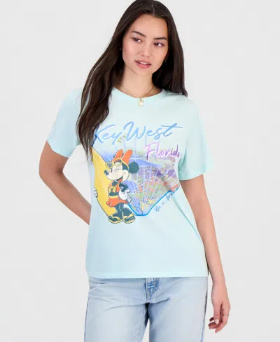 Grayson Threads, The Label Juniors' Minnie Key West Graphic T-shirt In Blue