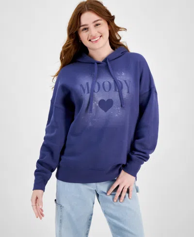 Grayson Threads, The Label Juniors' Moody Graphic Hoodie In Blue