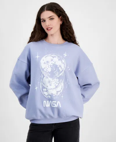 Grayson Threads, The Label Juniors' Nasa Crewneck Sweatshirt In Blue