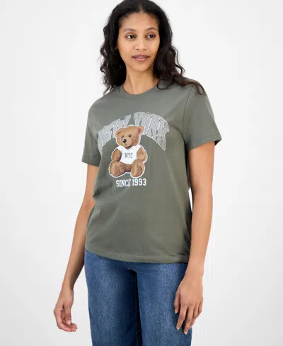 Grayson Threads, The Label Juniors' New York Bear T-shirt In Green
