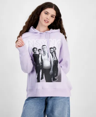 Grayson Threads, The Label Juniors' Nsync Hoodie Pullover Sweatshirt In Purple