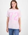 Grayson Threads, The Label Juniors' Number 72 Crewneck Tee In Neutral