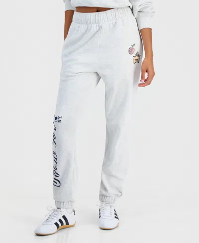 Grayson Threads, The Label Juniors' Nyc Graphic Fleece Jogger Sweatpants In White