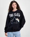 Grayson Threads, The Label Juniors' Pink Floyd Crewneck Sweatshirt In Black