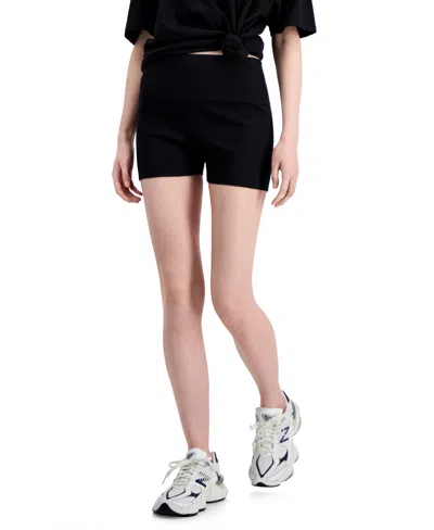 Grayson Threads, The Label Juniors' Pull-on Bike Shorts In Black