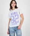 Grayson Threads, The Label Juniors' Roma League 82 Sporty Graphic Print T-shirt In White