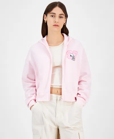 Grayson Threads, The Label Juniors' Snoopy Graphic Hoodie In Ballet Slipper
