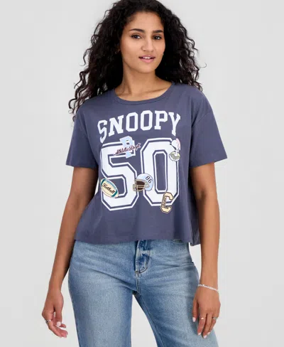 Grayson Threads, The Label Juniors' Snoopy Graphic T-shirt In Turbulence