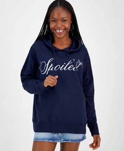 Grayson Threads, The Label Juniors' Spoiled Graphic Hoodie In Navy