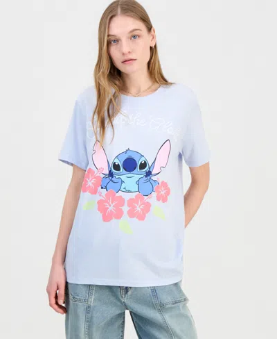 Grayson Threads, The Label Juniors' Stitch Aloha Mineral Wash Graphic T-shirt In Blue
