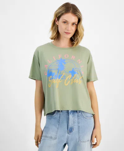 Grayson Threads, The Label Juniors' Surf Club Graphic T-shirt In Green