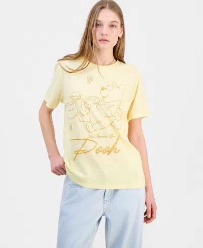 Grayson Threads, The Label Juniors' Winnie The Pooh Graphic T-shirt In Yellow