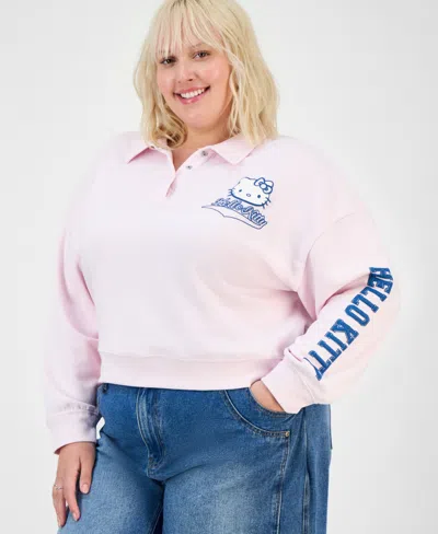 Grayson Threads, The Label Trendy Plus Collared Hello Kitty Sweatshirt