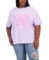 GRAYSON THREADS, THE LABEL TRENDY PLUS SIZE BUTTERFLY GROWTH COTTON T-SHIRT