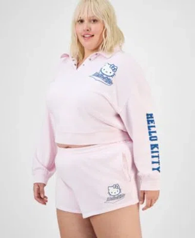 Grayson Threads, The Label Grayson Threads The Label Trendy Plus Size Collared Hello Kitty Sweatshirt Shorts