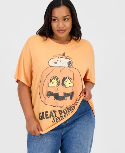 Grayson Threads, The Label Trendy Plus Size Great Pumpkin Season Graphic T-shirt In Orange
