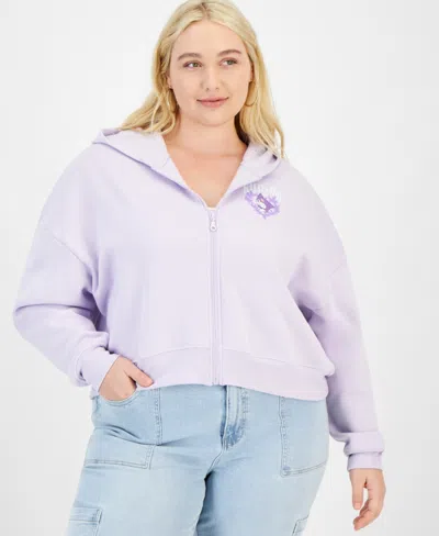 Grayson Threads, The Label Trendy Plus Size Kuromi Graphic Hoodie In Purple