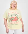 Grayson Threads, The Label Trendy Plus Size Palermo Tee In Yellow