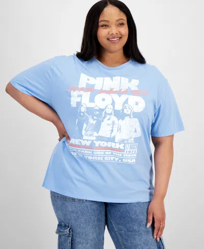 Grayson Threads, The Label Trendy Plus Size Pink Floyd Graphic T-shirt In Blue