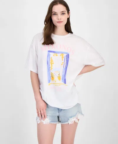 Grayson Threads The Label T-shirt Women's White Graphic Relaxed Fit Jax1853