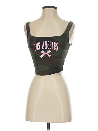 Pre-owned Grayson Threads Tube Top Green Strapless Neckline Tops