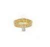 Graziela 1/4ct Floating Diamond 3 Row Ring In Gold