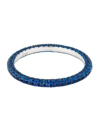 Pre-owned Graziela 14k 1.05ctw Sapphire Band In Multicolor
