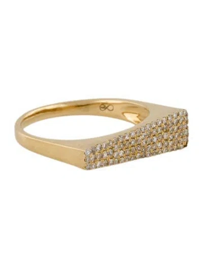 Pre-owned Graziela 14k Diamond Tapered Bar Ring In Multi