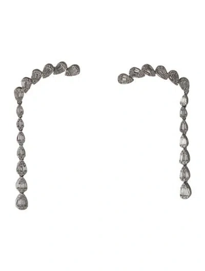 Pre-owned Graziela 18k 1.76ctw Diamond Drop Earrings In White