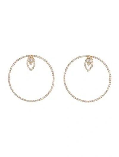 Pre-owned Graziela 18k 2.60ctw Diamond Asa Hoop Earrings In Multi