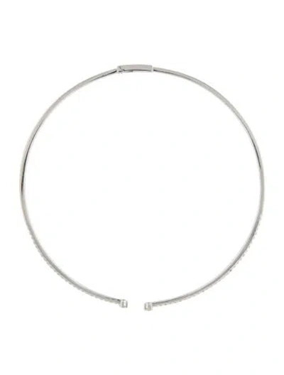 Pre-owned Graziela 18k 2.90ctw Diamond Choker Necklace, 12.5" In Multi