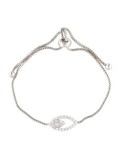 Pre-owned Graziela 18k Asa Diamond Bolo Bracelet, 9.75" In Multi