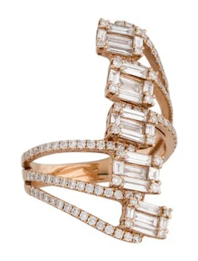 Pre-owned Graziela 18k Diamond Cocktail Ring In Multicolor