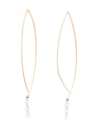 Pre-owned Graziela 18k Diamond Floating Earrings In Multi