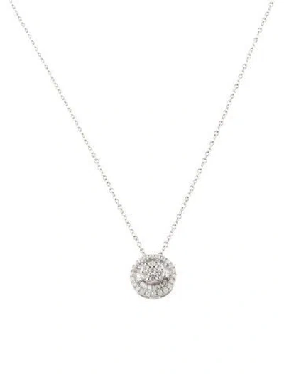Pre-owned Graziela 18k Diamond Pendant Necklace, 17.25" In Multi