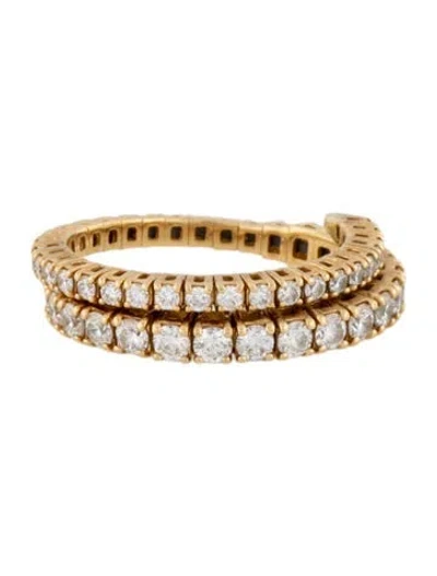 Pre-owned Graziela 18k Diamond Spilar Flex Eternity Ring In Multicolor