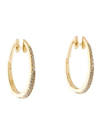 Pre-owned Graziela 18k Diamond Star Dust Hoop Earrings In Multi