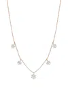 Graziela 18k Rose Gold Floating Diamonds Necklace In Gold